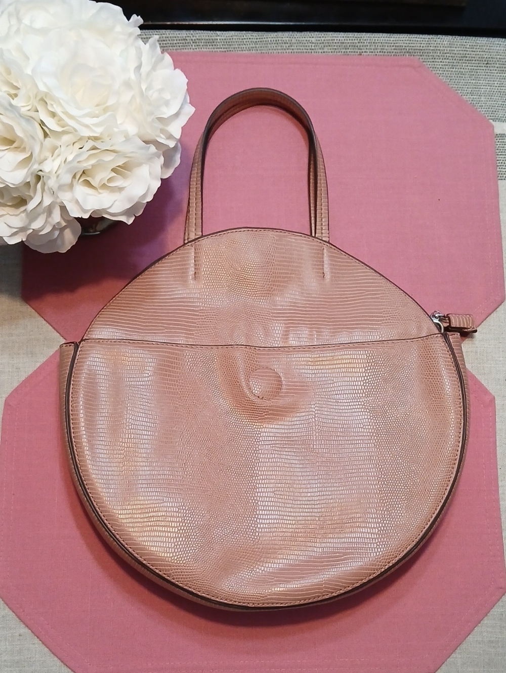 Blush Pink Round Handbag